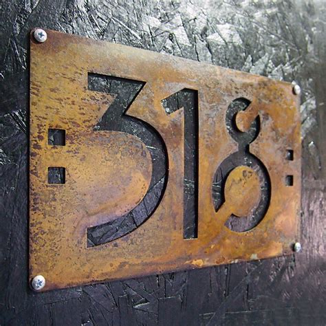 house numbers on front door metal|unique house numbers designs.